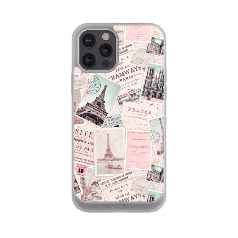 iPhone 12 Pro NIVOpure Vintage Paris Postcards Pattern