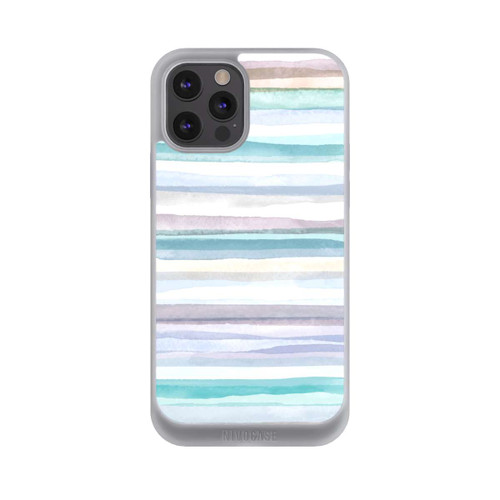 Apple iPhone 12 Pro NIVOpure Pastellfarbene Streifen Blau