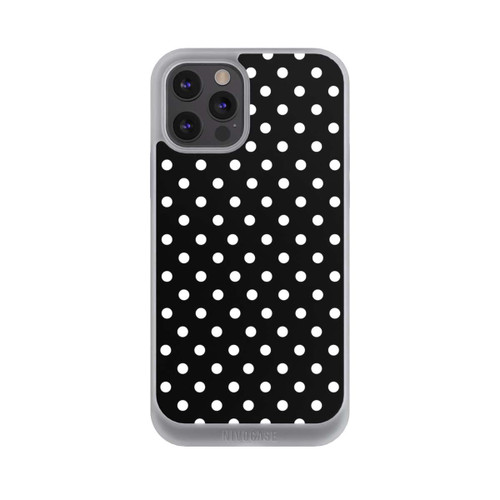 Apple iPhone 12 Pro Max NIVOpure Polka Dots Schwarz und Weiß
