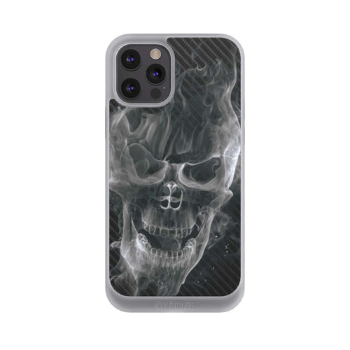 Apple iPhone 12 Pro Max NIVOpure rauchender Totenkopf Carbon