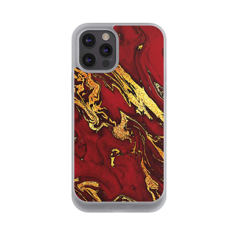iPhone 12 Pro Max NIVOpure Marbre Rouge Doré