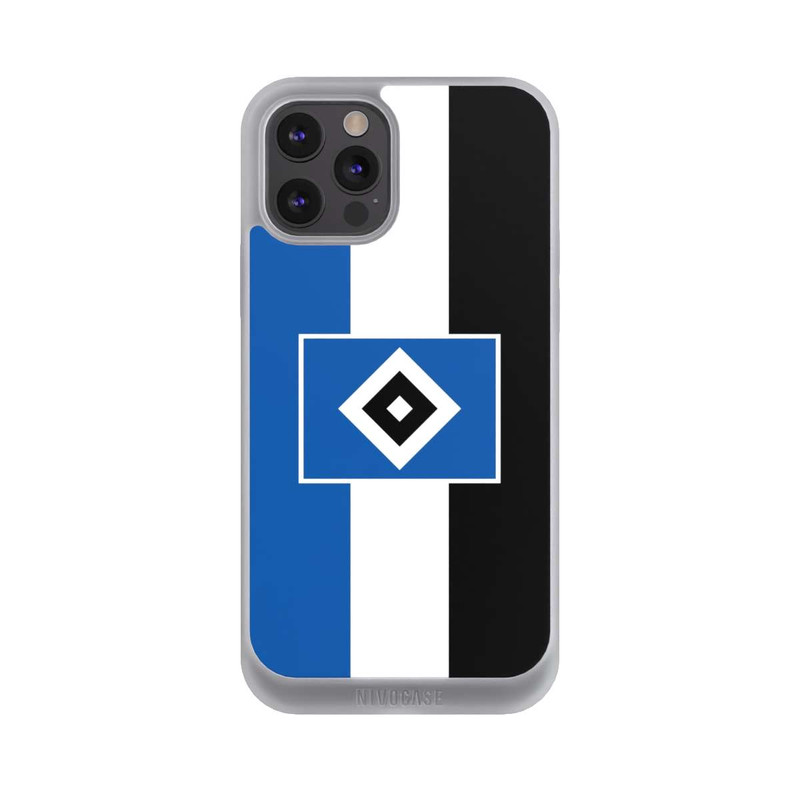 iPhone 12 Pro Max NIVOpure HSV Streifen - Blau-Weiß-Schwarz