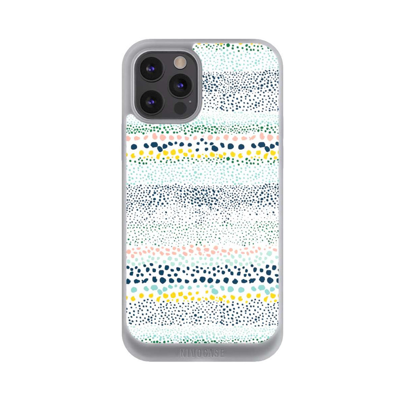 iPhone 12 Pro Max NIVOpure Petits Points Blanc Texturé