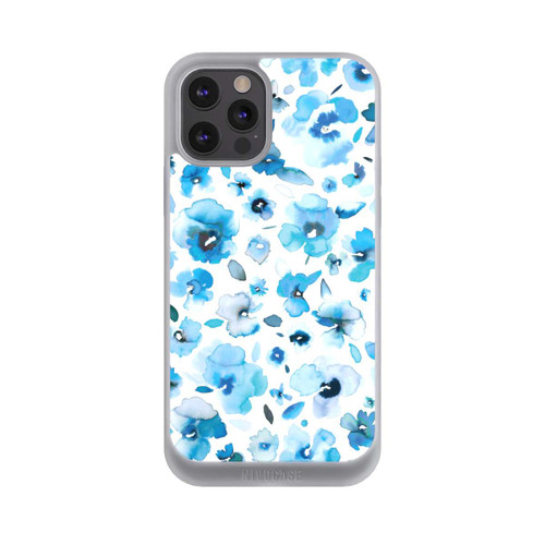 Apple iPhone 12 Pro Max NIVOpure Blaue tropische Blumen