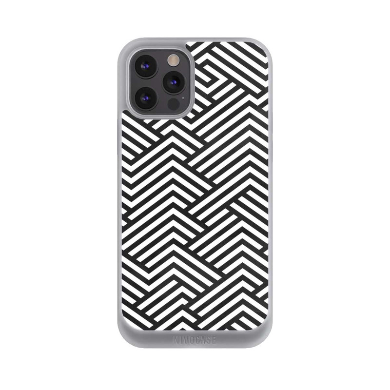 iPhone 12 Pro Max NIVOpure ZigZag noir et blanc