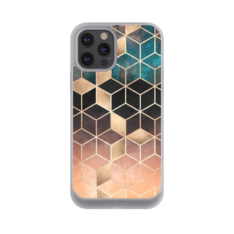 iPhone 12 Pro Max NIVOpure Cubes de rêve imprimé doré
