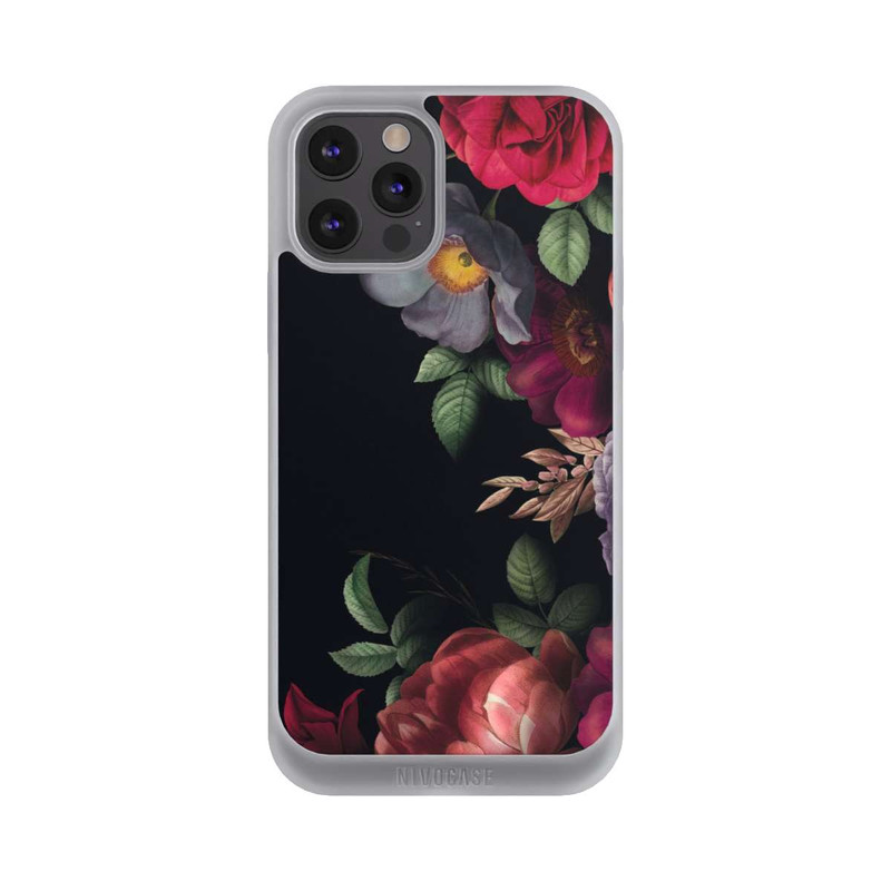 iPhone 12 Pro Max NIVOpure Fleurs sur noir