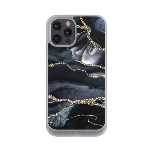 Apple iPhone 12 Pro Max NIVOpure Dunkler Marmor Gold Glitzerlook