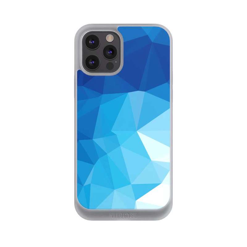 iPhone 12 Pro Max NIVOpure Mosaïque Polygonale Bleue