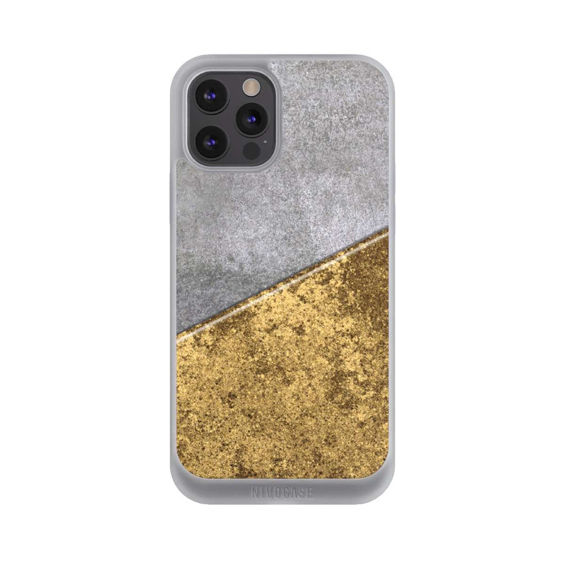 iPhone 12 Pro Max NIVOpure Aspect béton et or