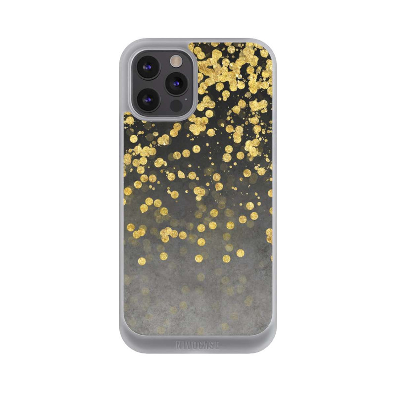 iPhone 12 Pro Max NIVOpure Pluie glamoureuse dorée