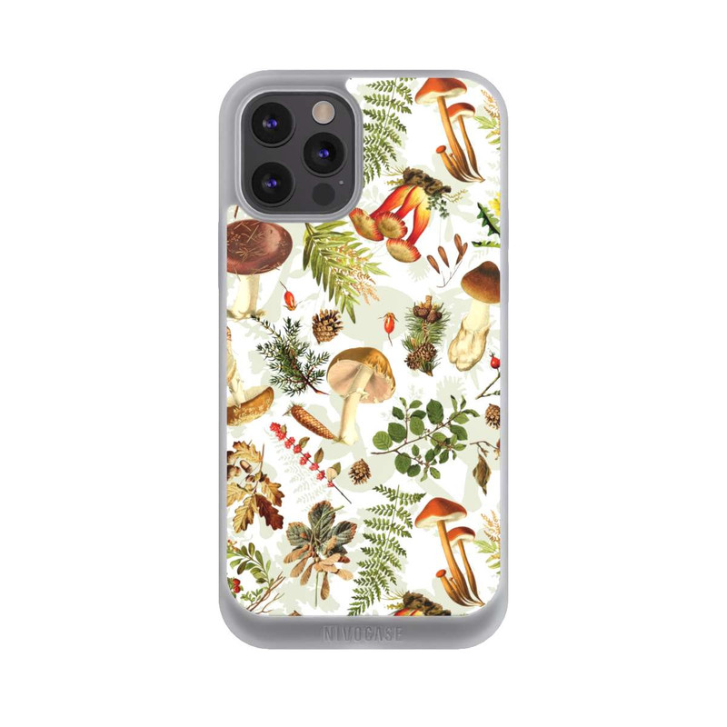 iPhone 12 Pro Max NIVOpure Pilzmuster Weiß