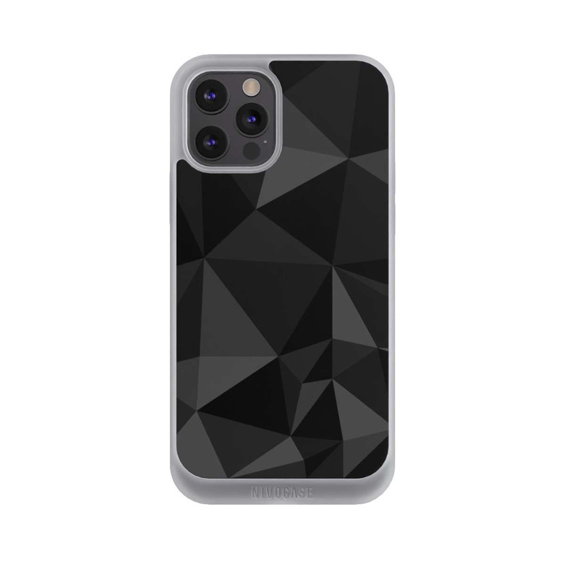 iPhone 12 Pro Max NIVOpure Polygonmuster schwarz