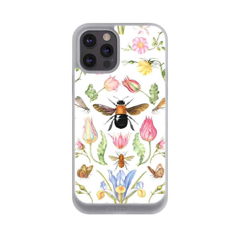 iPhone 12 Pro Max NIVOpure Wildblumen mit Biene weiß