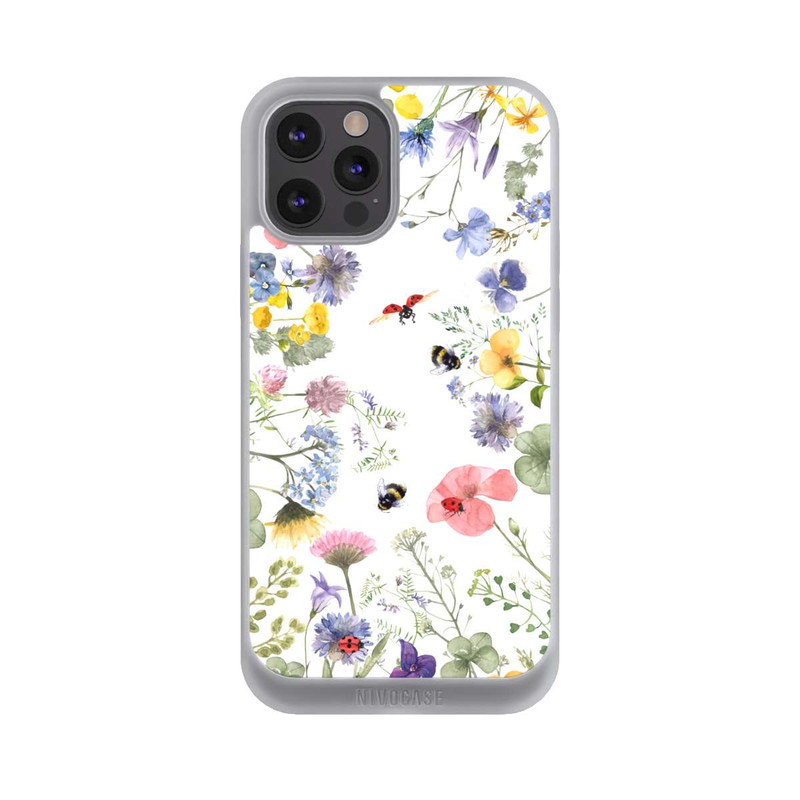 iPhone 12 Pro Max NIVOpure Bunte Frühlingsblumen und Bienen
