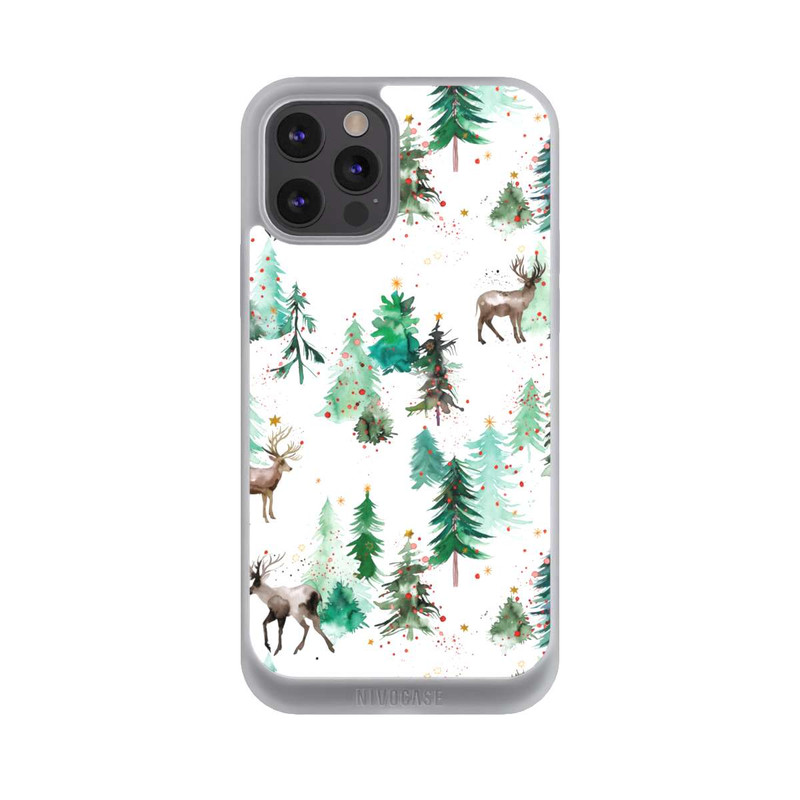 iPhone 12 Pro Max NIVOpure Hirsche und Winterweihnachtsbäume