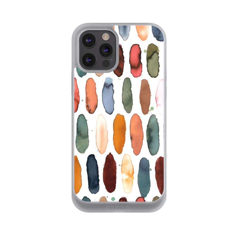iPhone 12 Pro Max NIVOpure Aquarellstriche aus mineralischem Terrakotta