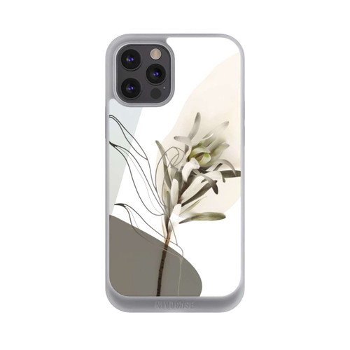 Apple iPhone 12 Pro Max NIVOpure Boho Line Art Olivgrün
