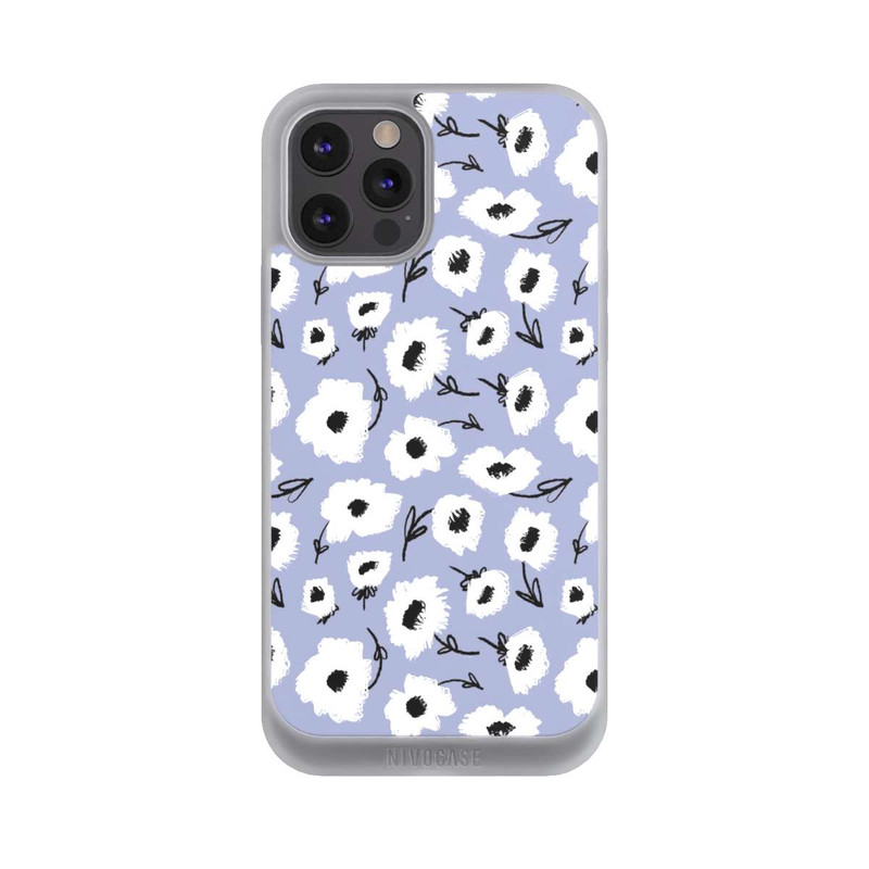 iPhone 12 Pro Max NIVOpure Flower Pattern Lila