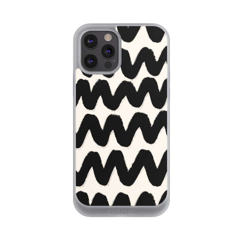 Apple iPhone 12 Pro Max NIVOpure Vagues Noires Pattern