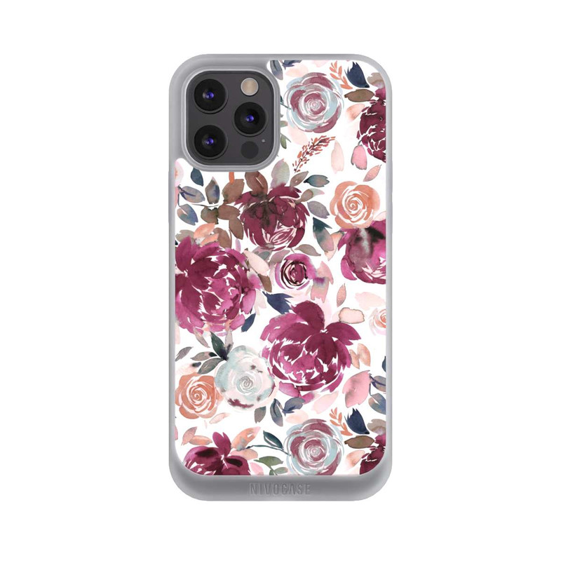 iPhone 12 Pro Max NIVOpure Pivoines et roses d'automne Rose