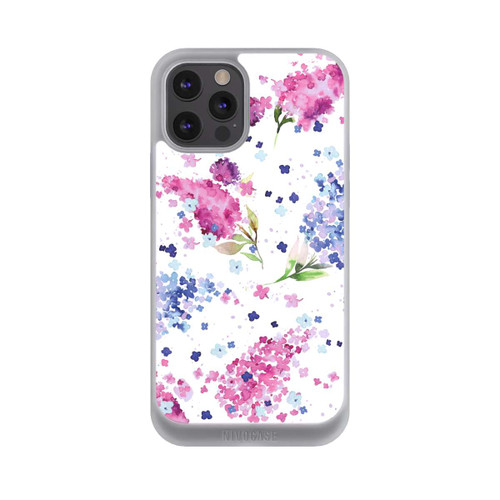 Apple iPhone 12 Pro Max NIVOpure Hortensien Lila und Rosa Blumen