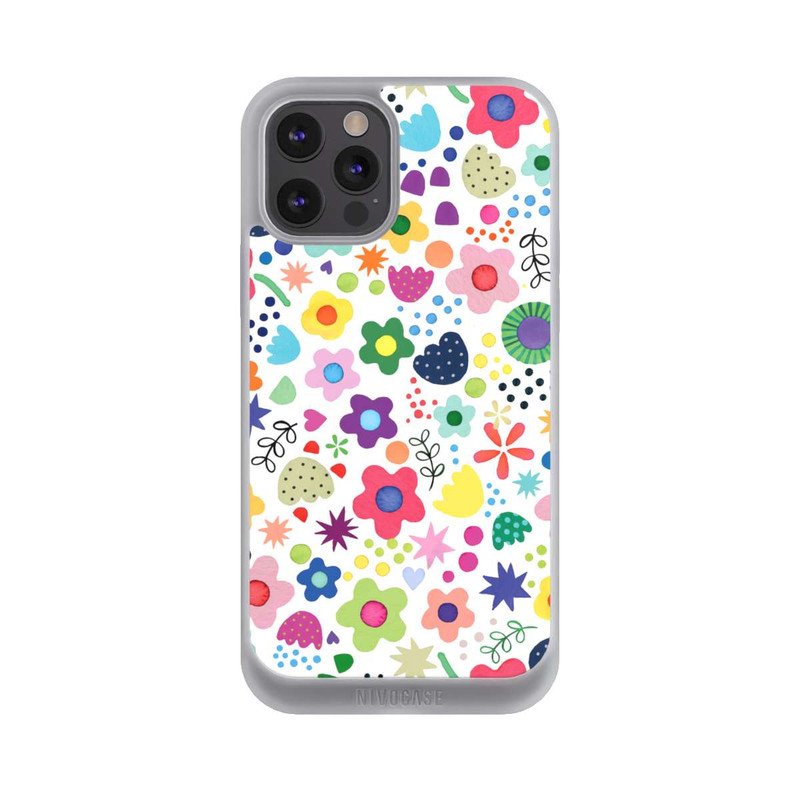 iPhone 12 Pro Max NIVOpure Fleurs psychédéliques colorées