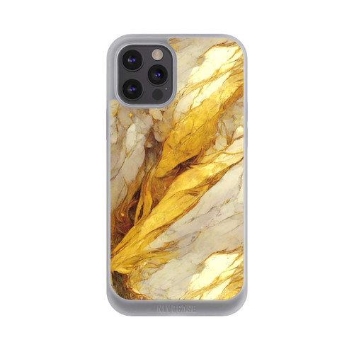 Apple iPhone 12 Pro Max NIVOpure Weiße Marmor-Golddruckschichten