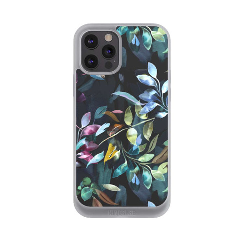 Apple iPhone 12 Pro Max NIVOpure Mystische Aquarellblätter schwarz