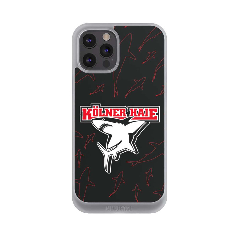 iPhone 12 Pro Max NIVOpure Haie Muster Rot
