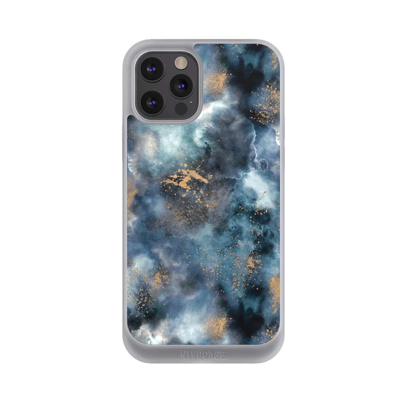iPhone 12 Pro Max NIVOpure Smoky Marble Watercolor Navy