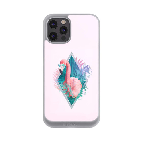Apple iPhone 12 Pro Max NIVOpure Tropical Leaves Flamingo