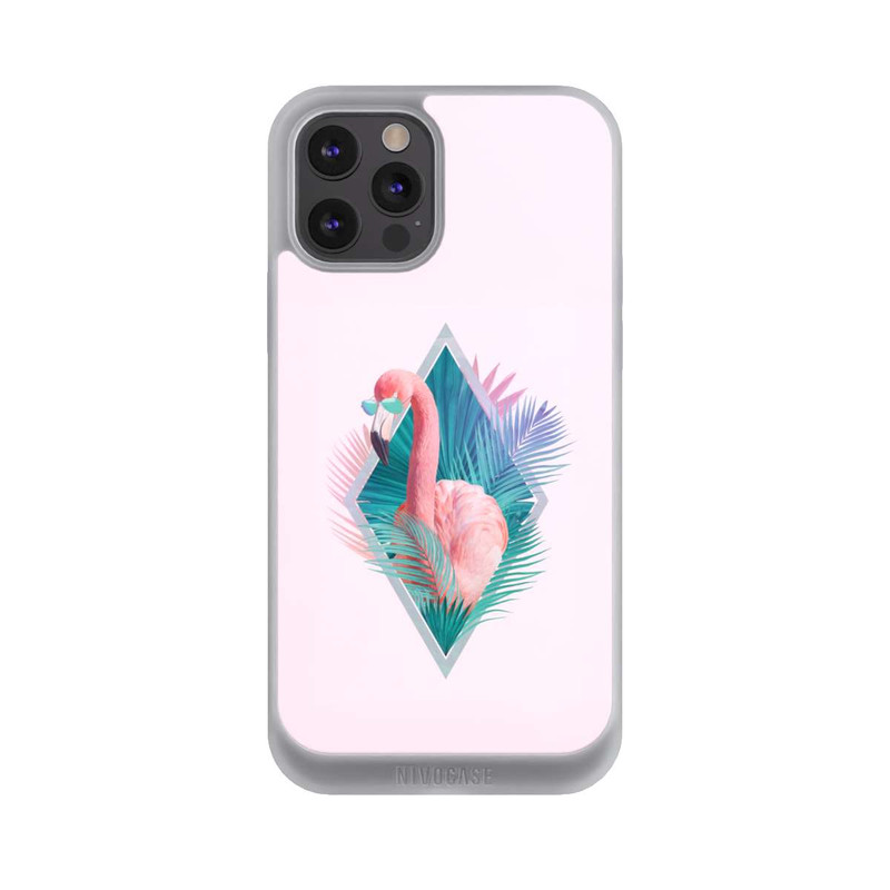 iPhone 12 Pro Max NIVOpure Tropical Leaves Flamingo
