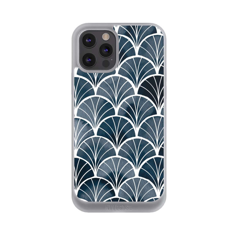 iPhone 12 Pro Max NIVOpure Botanische Brise Art Deco Grau