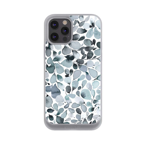 Apple iPhone 12 Pro Max NIVOpure Eukalyptus Aquarell Blätter Grau