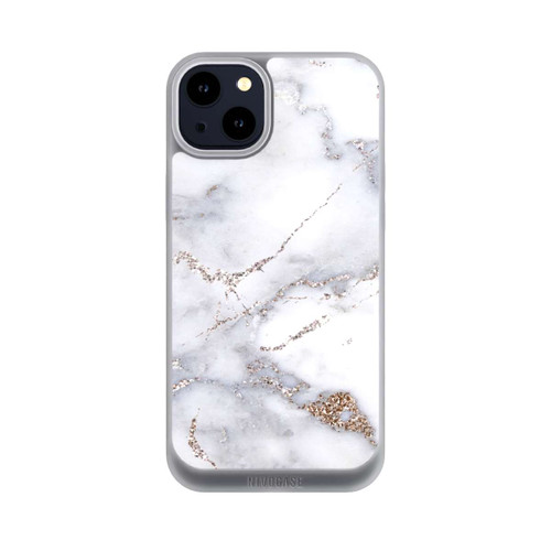 Apple iPhone 14 Plus NIVOpure Silberglitzer Marmorlook