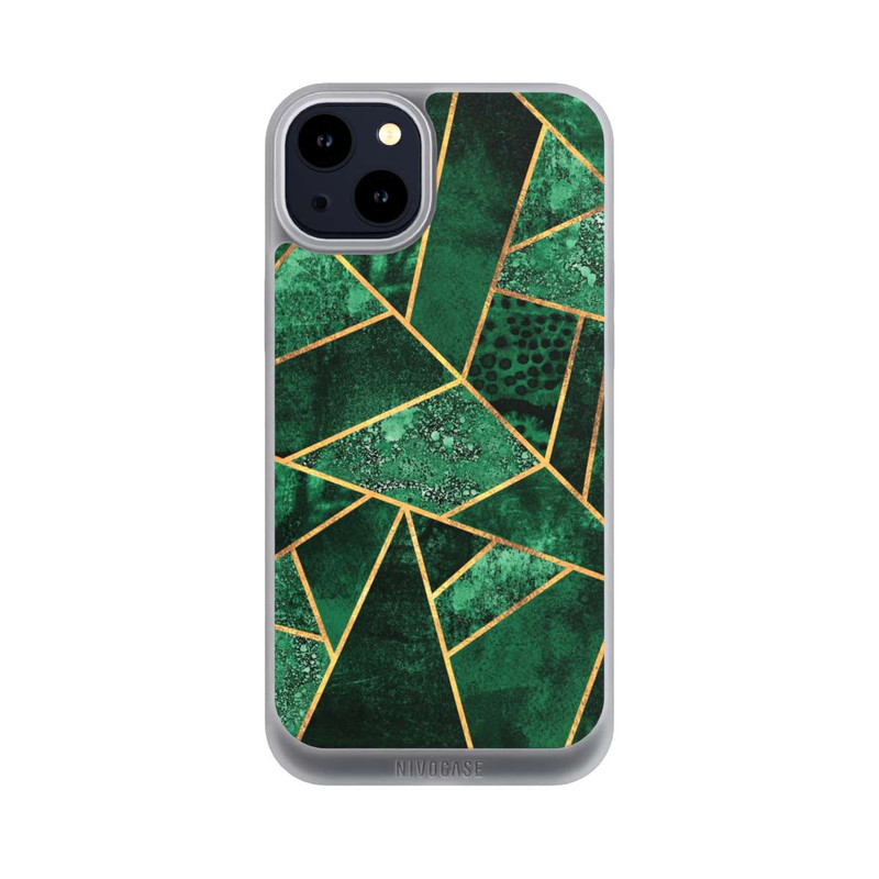iPhone 14 Plus NIVOpure Deep Emerald Gold Print