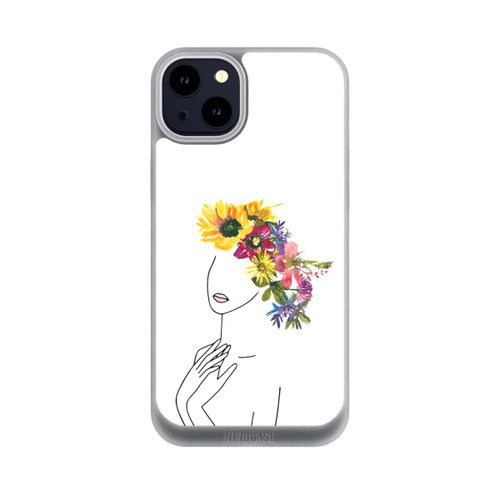 Apple iPhone 14 Plus NIVOpure Line Art Frau mit Blumenkrone