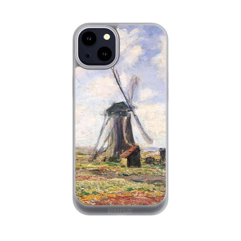 iPhone 14 Plus NIVOpure Tulpenfelder mit der Rijnsburger Windmühle von Claude Monet