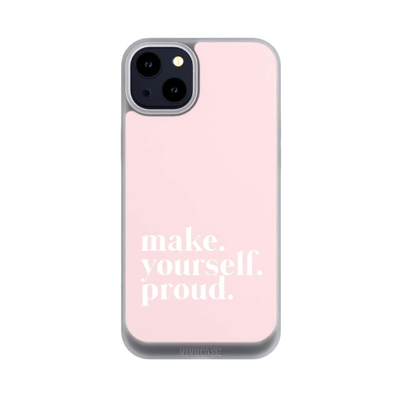 iPhone 14 Plus NIVOpure Make Yourself Proud Zitat - Altrosa