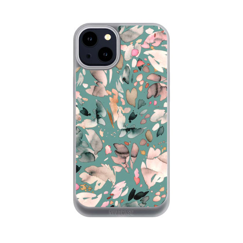 Apple iPhone 14 Plus NIVOpure Fleurs abstraites, pétales vert
