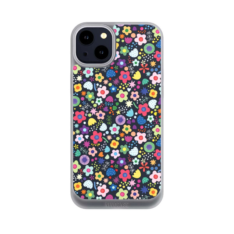 iPhone 14 Plus NIVOpure Psychedelic Flowers Multi Black