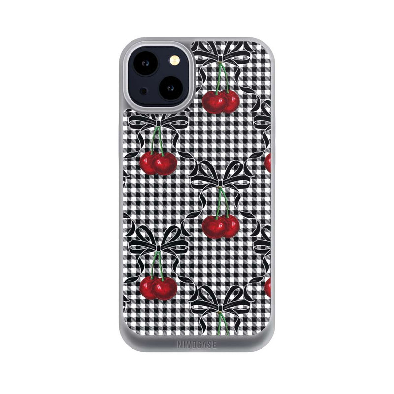 iPhone 14 Plus NIVOpure Cherry Pattern Black