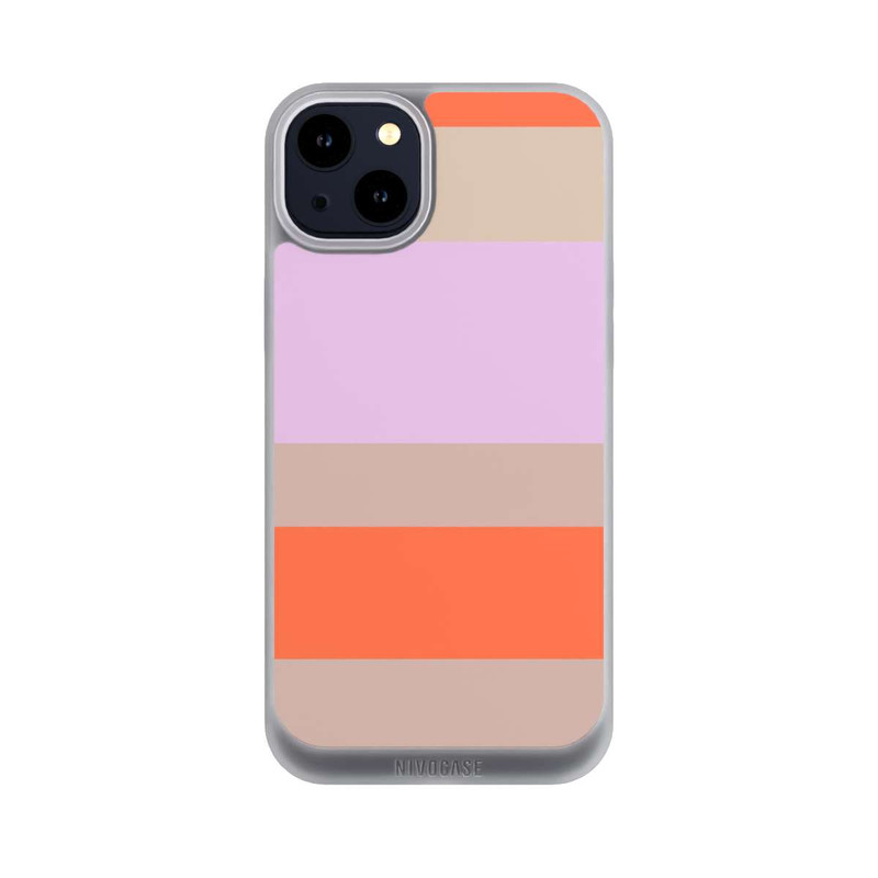 iPhone 14 Plus NIVOpure Moca Lila Orange Stripes