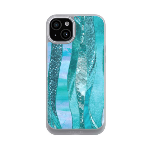 Apple iPhone 15 Plus NIVOpure glamouröser Glitzerlook blau