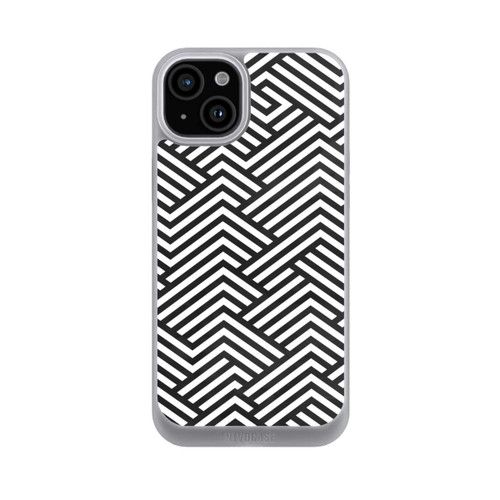 Apple iPhone 15 Plus NIVOpure Schwarz und Weiß ZigZag