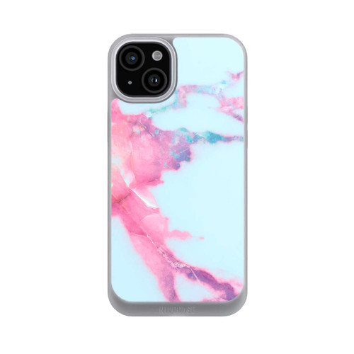 Apple iPhone 15 Plus NIVOpure Hellblauer schillernder Adermarmor