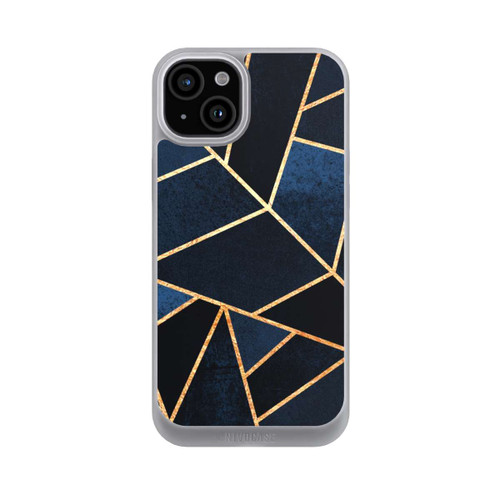 Apple iPhone 15 Plus NIVOpure Navy Stein Golddruck