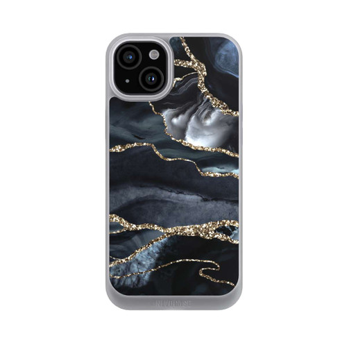 Apple iPhone 15 Plus NIVOpure Dunkler Marmor Gold Glitzerlook