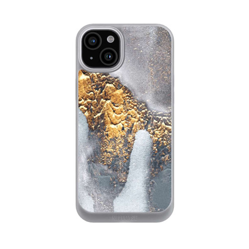 Apple iPhone 15 Plus NIVOpure Beton-Gold-Glitzerlook